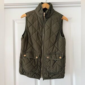 Thread & Supply Olive Green Puffer Vest Medium